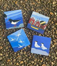 Ladda upp bild till gallerivisning, Glasunderlägg med havsmotiv 4-pack