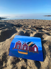 Ladda upp bild till gallerivisning, Serveringsbräda med sjöbodar