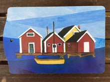 Ladda upp bild till gallerivisning, Serveringsbräda med sjöbodar